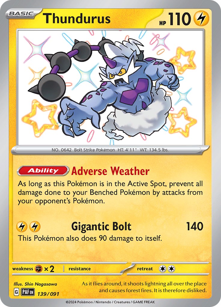 Thundurus (139/091) [Scarlet & Violet: Paldean Fates] - Pokémon - Card Brawlers | Quebec | Canada |