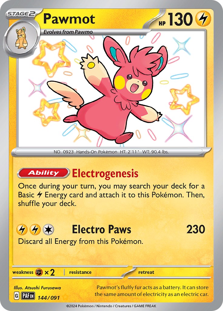 Pawmot (144/091) [Scarlet & Violet: Paldean Fates] - Pokémon - Card Brawlers | Quebec | Canada |