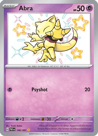 Abra (148/091) [Scarlet & Violet: Paldean Fates] - Pokémon - Card Brawlers | Quebec | Canada |