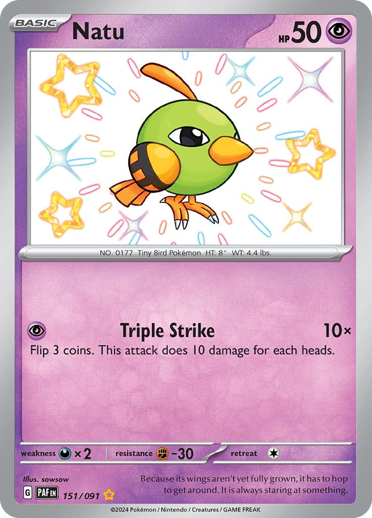 Natu (151/091) [Scarlet & Violet: Paldean Fates] - Pokémon - Card Brawlers | Quebec | Canada |