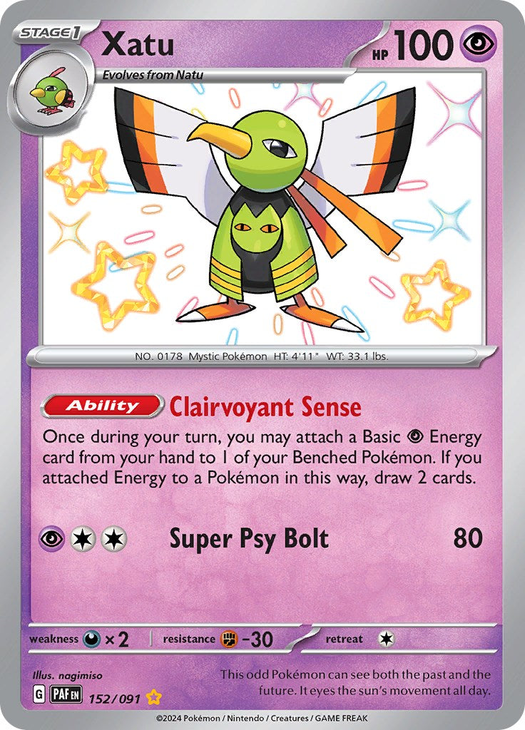 Xatu (152/091) [Scarlet & Violet: Paldean Fates] - Pokémon - Card Brawlers | Quebec | Canada |