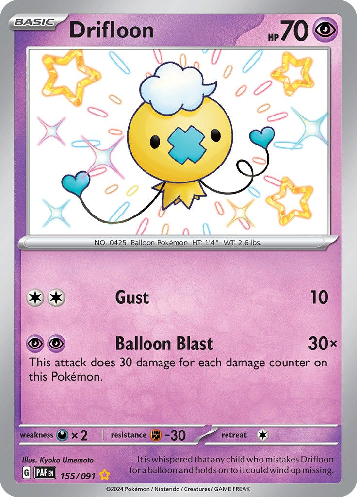 Drifloon (155/091) [Scarlet & Violet: Paldean Fates] - Pokémon - Card Brawlers | Quebec | Canada |