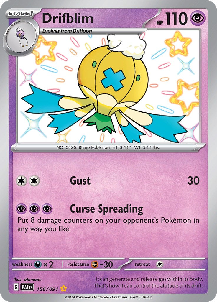 Drifblim (156/091) [Scarlet & Violet: Paldean Fates] - Pokémon - Card Brawlers | Quebec | Canada |