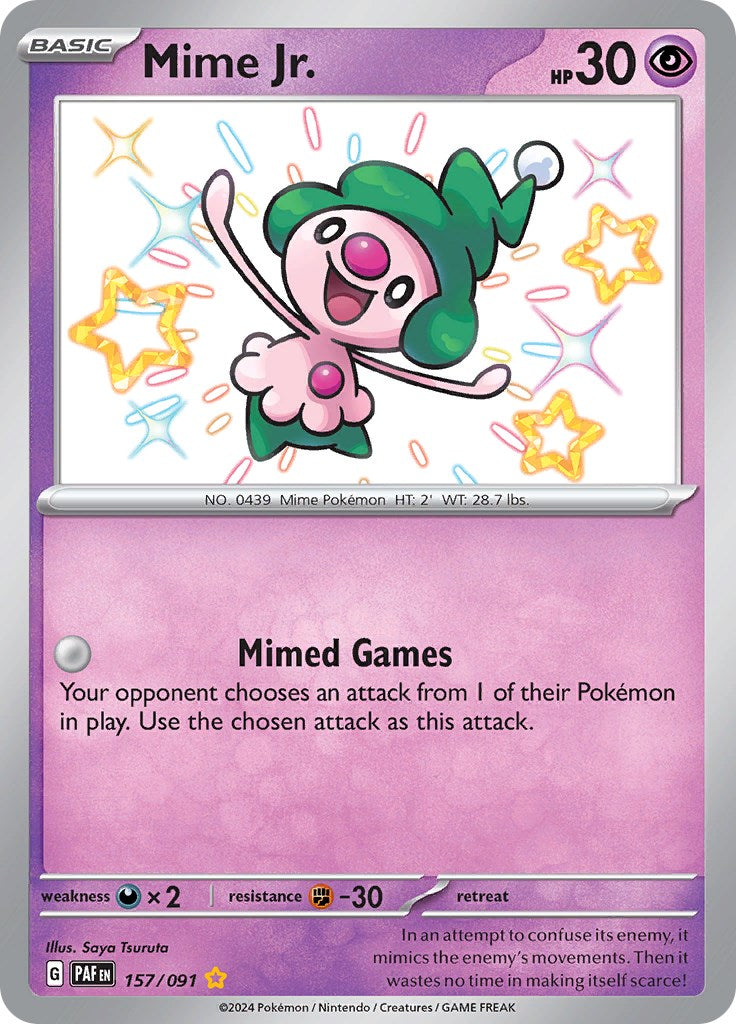 Mime Jr. (157/091) [Scarlet & Violet: Paldean Fates] - Pokémon - Card Brawlers | Quebec | Canada |