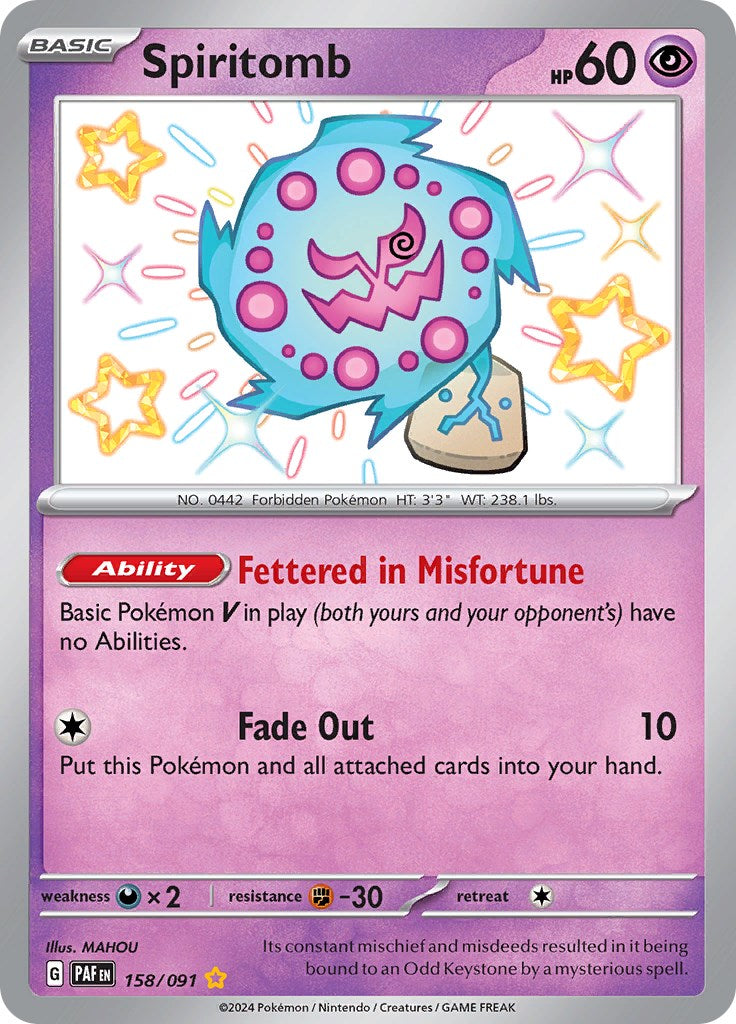Spiritomb (158/091) [Scarlet & Violet: Paldean Fates] - Pokémon - Card Brawlers | Quebec | Canada |