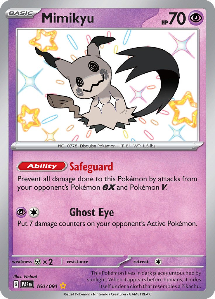 Mimikyu -160/091 [Scarlet & Violet: Paldean Fates] - Pokémon - Card Brawlers | Quebec | Canada |