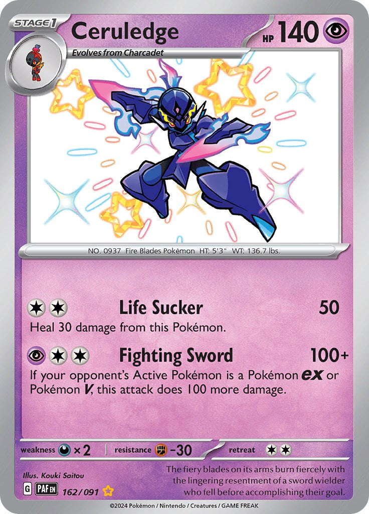 Ceruledge (162/091) [Scarlet & Violet: Paldean Fates] - Pokémon - Card Brawlers | Quebec | Canada |