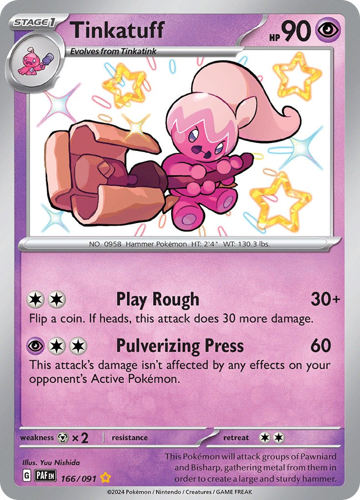 Tinkatuff (166/091) [Scarlet & Violet: Paldean Fates] - Pokémon - Card Brawlers | Quebec | Canada |