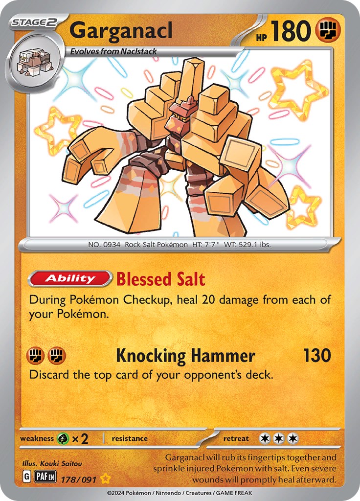 Garganacl (178/091) [Scarlet & Violet: Paldean Fates] - Pokémon - Card Brawlers | Quebec | Canada |
