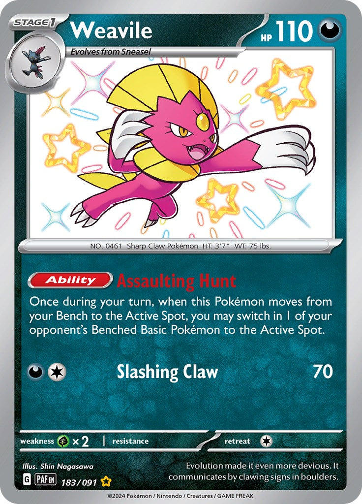 Weavile (183/091) [Scarlet & Violet: Paldean Fates] - Pokémon - Card Brawlers | Quebec | Canada |