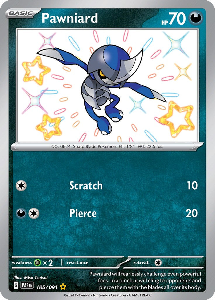Pawniard (185/091) [Scarlet & Violet: Paldean Fates] - Pokémon - Card Brawlers | Quebec | Canada |