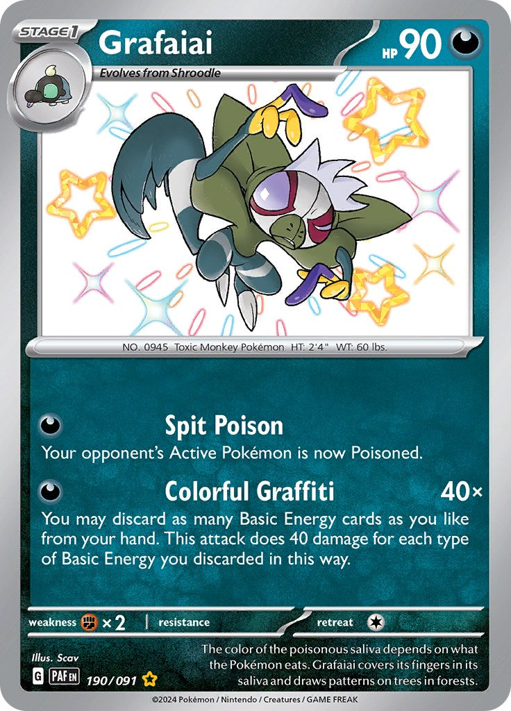 Grafaiai (190/091) [Scarlet & Violet: Paldean Fates] - Pokémon - Card Brawlers | Quebec | Canada |