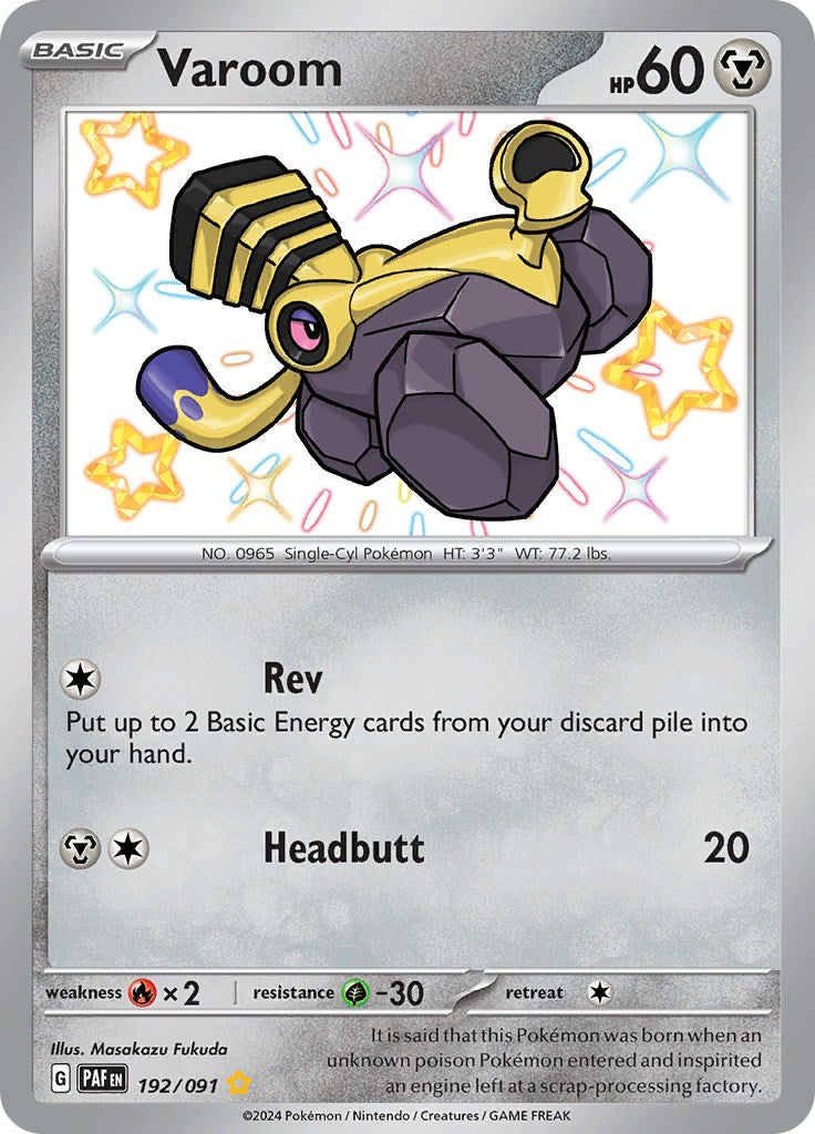 Varoom (192/091) [Scarlet & Violet: Paldean Fates] - Pokémon - Card Brawlers | Quebec | Canada |