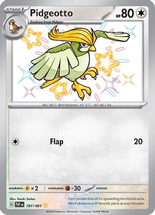 Pidgeotto (197/091) [Scarlet & Violet: Paldean Fates] - Pokémon - Card Brawlers | Quebec | Canada |