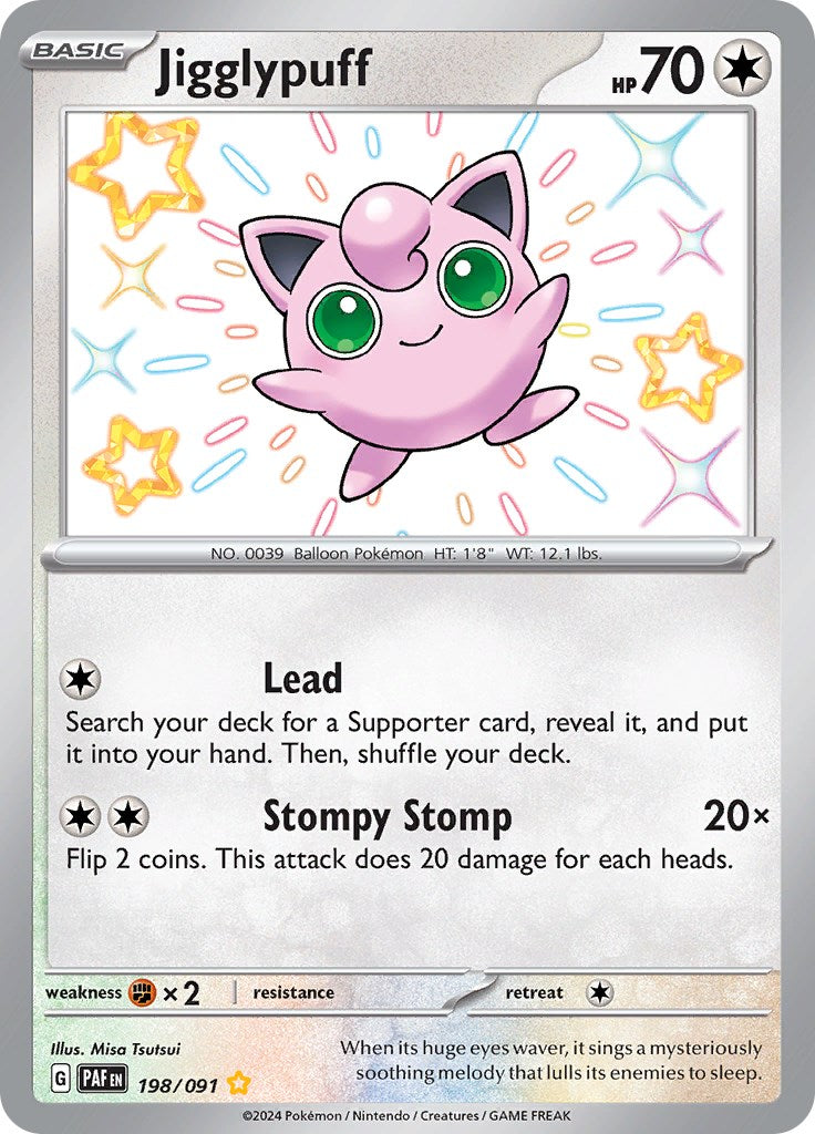 Jigglypuff (198/091) [Scarlet & Violet: Paldean Fates] - Pokémon - Card Brawlers | Quebec | Canada |