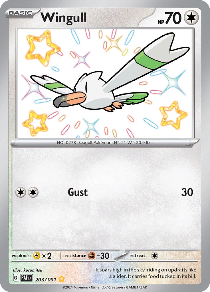 Wingull (203/091) [Scarlet & Violet: Paldean Fates] - Pokémon - Card Brawlers | Quebec | Canada |