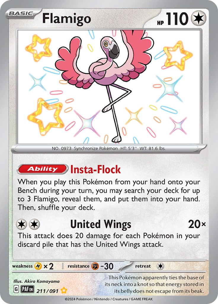 Flamigo (211/091) [Scarlet & Violet: Paldean Fates] - Pokémon - Card Brawlers | Quebec | Canada |