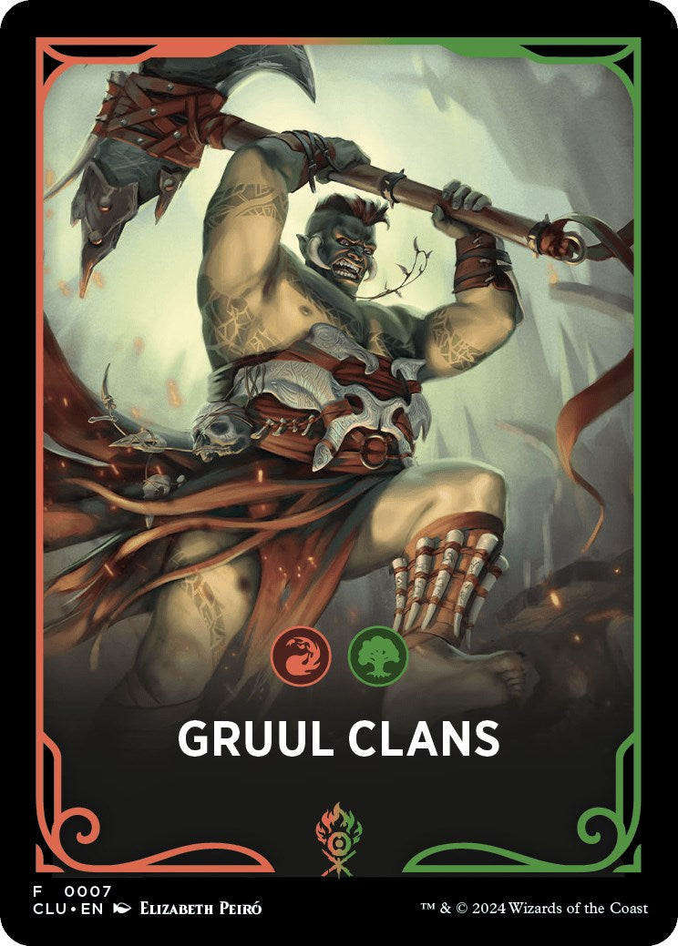 Gruul Clans Theme Card [Ravnica: Clue Edition Tokens] - Magic: The Gathering - Card Brawlers | Quebec | Canada |