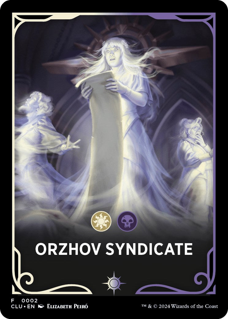 Orzhov Syndicate Theme Card [Ravnica: Clue Edition Tokens] - Magic: The Gathering - Card Brawlers | Quebec | Canada |