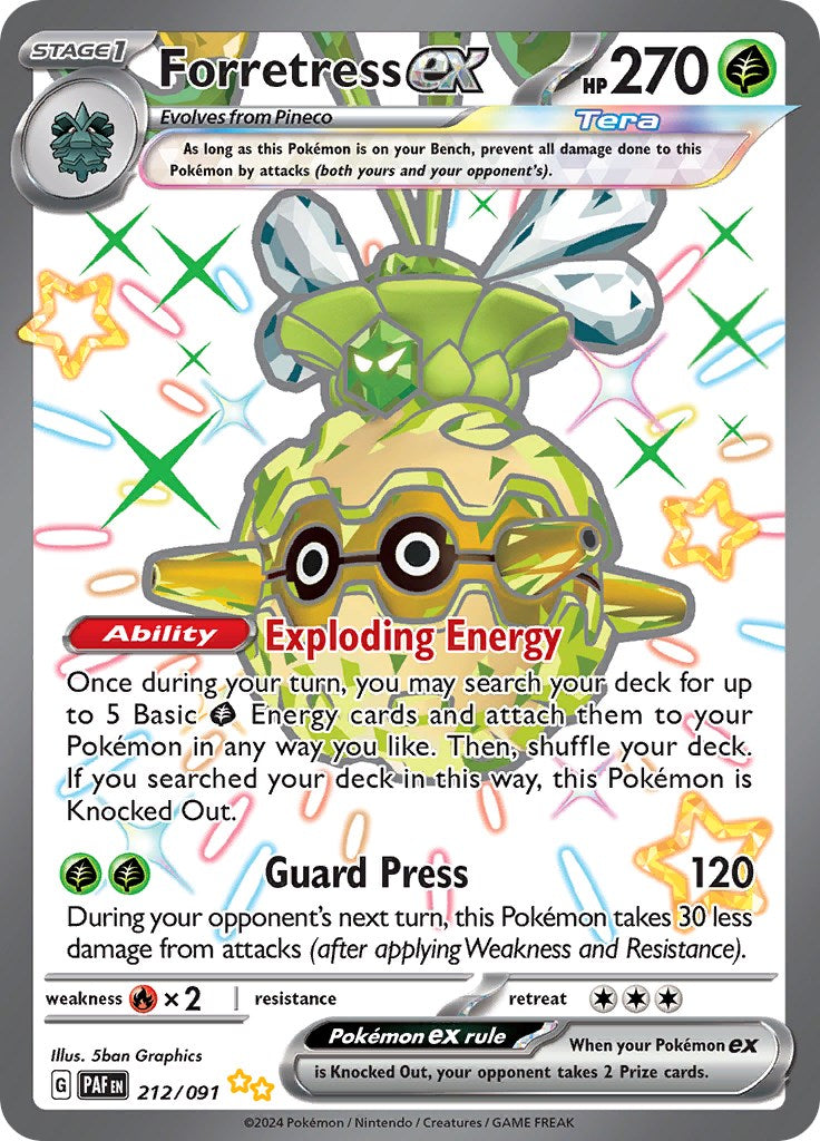 Forretress ex (212/091) [Scarlet & Violet: Paldean Fates] - Pokémon - Card Brawlers | Quebec | Canada |