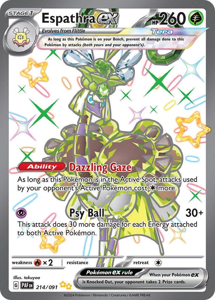 Espathra ex (214/091) [Scarlet & Violet: Paldean Fates] - Pokémon - Card Brawlers | Quebec | Canada |