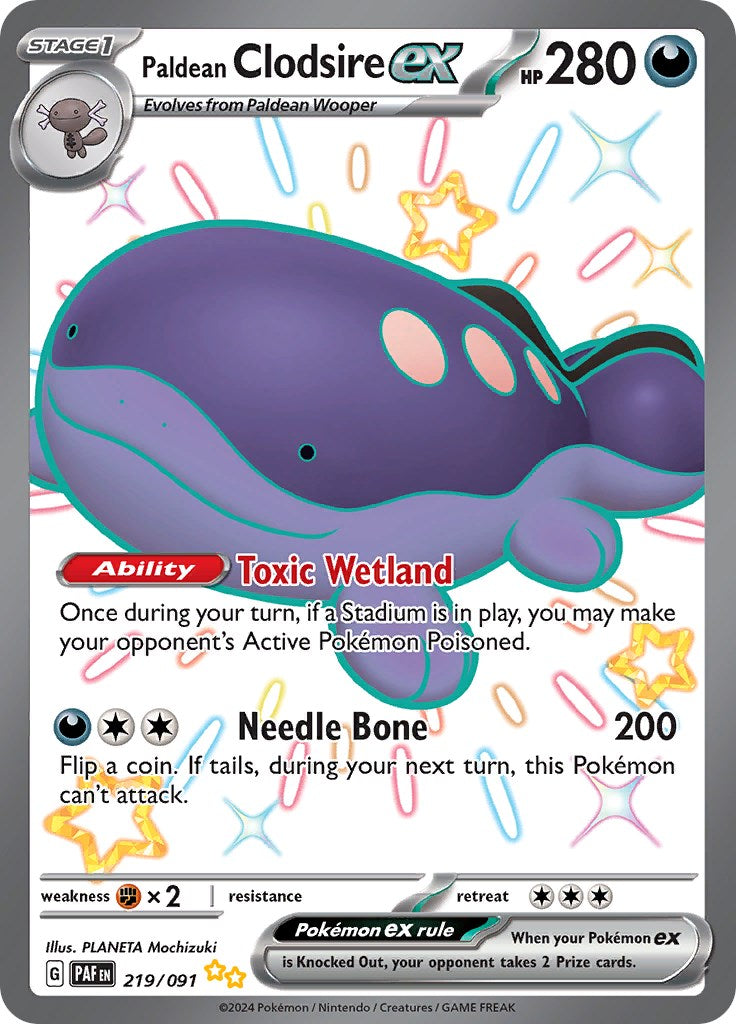 Paldean Clodsire ex (219/091) [Scarlet & Violet: Paldean Fates] - Pokémon - Card Brawlers | Quebec | Canada |