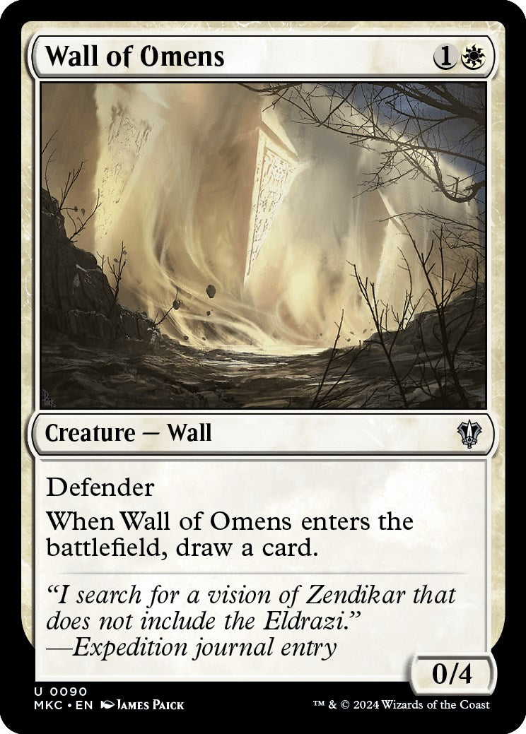 Wall of Omens [Murders at Karlov Manor Commander] - Magic: The Gathering - Card Brawlers | Quebec | Canada |