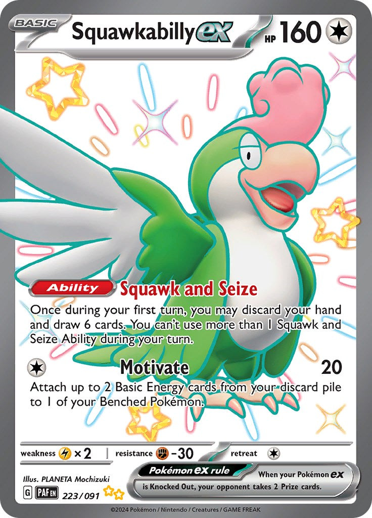 Squawkabilly ex (223/091) [Scarlet & Violet: Paldean Fates] - Pokémon - Card Brawlers | Quebec | Canada |