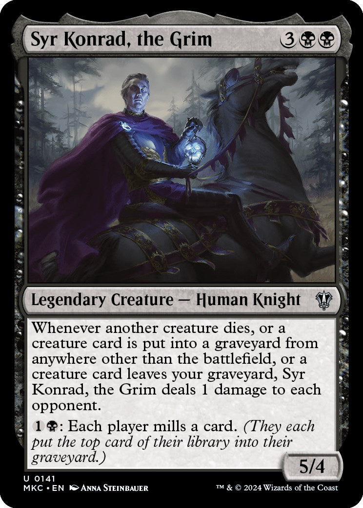 Syr Konrad, the Grim [Murders at Karlov Manor Commander] - Magic: The Gathering - Card Brawlers | Quebec | Canada |