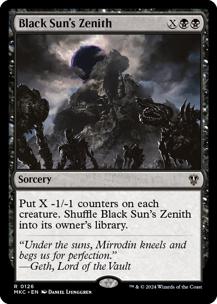Black Sun's Zenith [Murders at Karlov Manor Commander] - Magic: The Gathering - Card Brawlers | Quebec | Canada |
