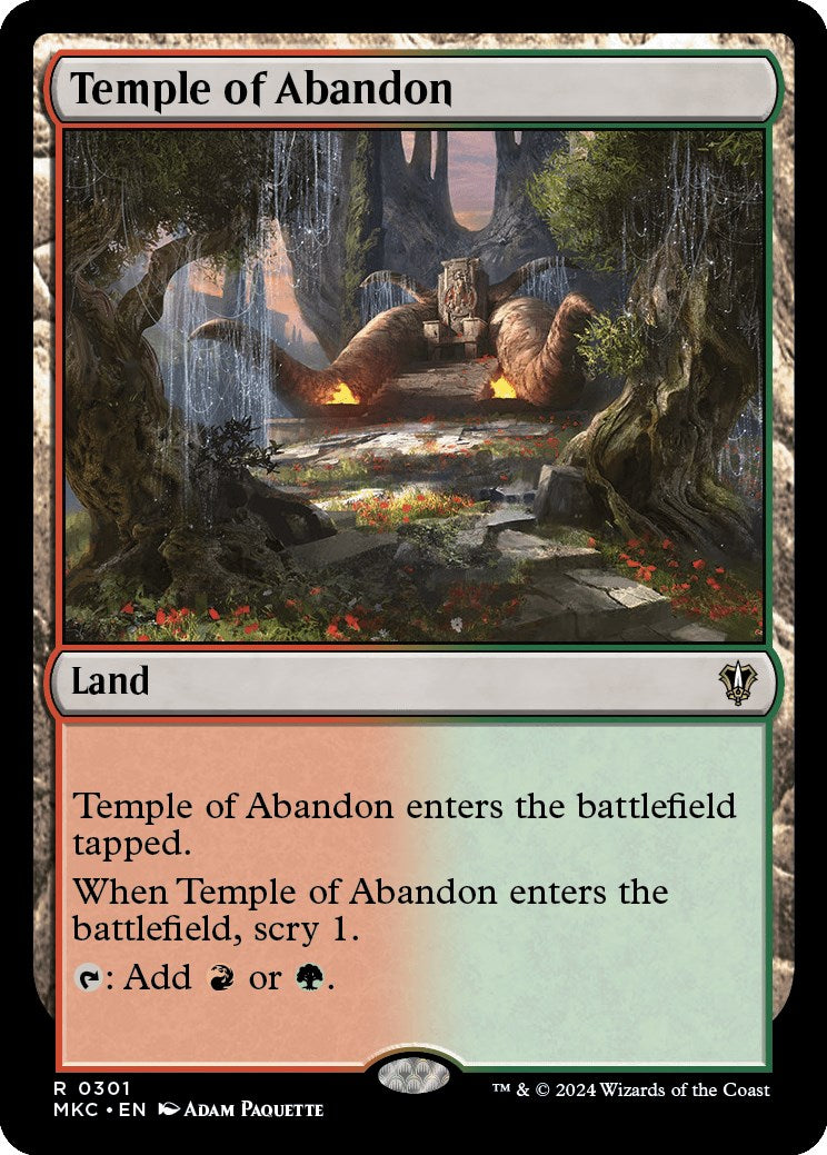 Temple of Abandon [Murders at Karlov Manor Commander] - Magic: The Gathering - Card Brawlers | Quebec | Canada |