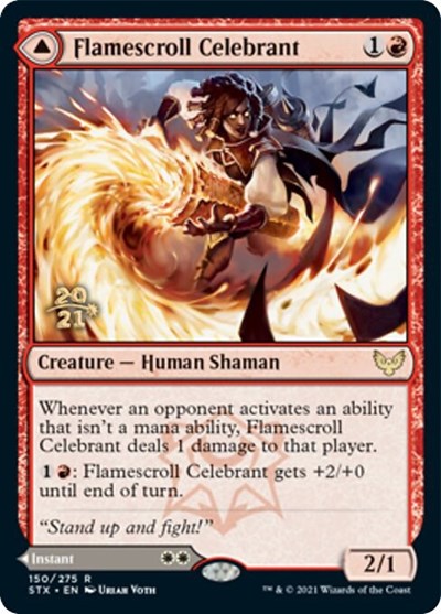 Flamescroll Celebrant // Revel in Silence [Strixhaven: School of Mages Prerelease Promos] - Magic: The Gathering - Card Brawlers | Quebec | Canada |