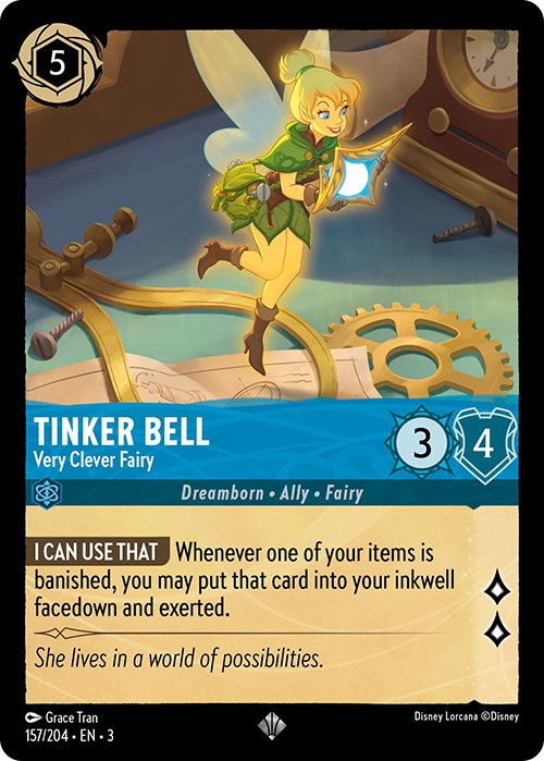 Tinker Bell - Very Clever Fairy (157/204) [Into the Inklands] - Card Brawlers | Quebec | Canada | Yu-Gi-Oh!