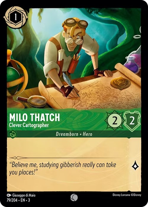 Milo Thatch - Clever Cartographer (79/204) [Into the Inklands] - Card Brawlers | Quebec | Canada | Yu-Gi-Oh!