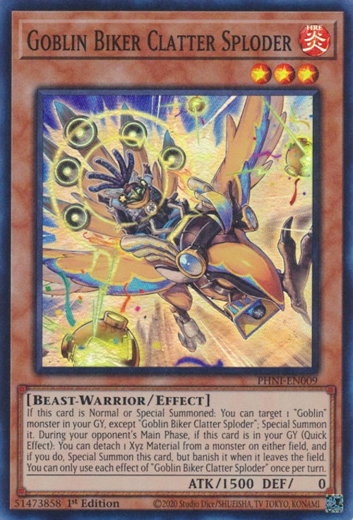 Goblin Biker Clatter Sploder [PHNI-EN009] Super Rare - Card Brawlers | Quebec | Canada | Yu-Gi-Oh!