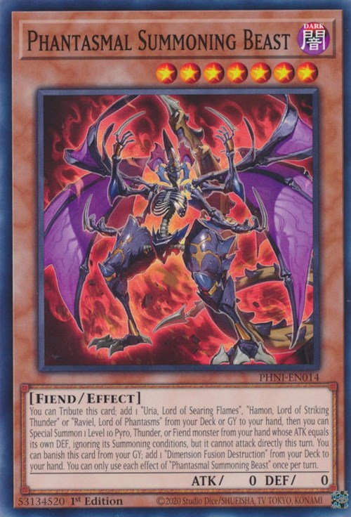 Phantasmal Summoning Beast [PHNI-EN014] Common - Card Brawlers | Quebec | Canada | Yu-Gi-Oh!