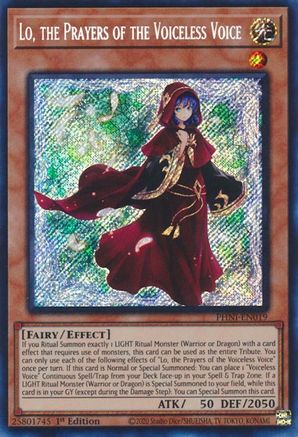 Lo, the Prayers of the Voiceless Voice [PHNI-EN019] Secret Rare - Yu-Gi-Oh! - Card Brawlers | Quebec | Canada |