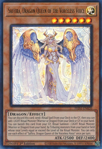 Saffira, Dragon Queen of the Voiceless Voice [PHNI-EN020] Ultra Rare - Card Brawlers | Quebec | Canada | Yu-Gi-Oh!