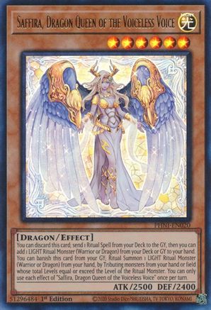 Saffira, Dragon Queen of the Voiceless Voice [PHNI-EN020] Ultra Rare - Yu-Gi-Oh! - Card Brawlers | Quebec | Canada |