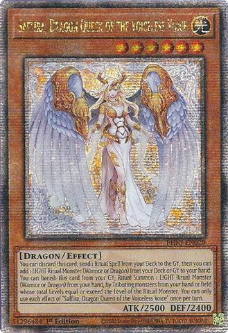Saffira, Dragon Queen of the Voiceless Voice [PHNI-EN020] Quarter Century Secret Rare - Card Brawlers | Quebec | Canada | Yu-Gi-Oh!