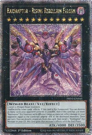 Raidraptor - Rising Rebellion Falcon [PHNI-EN045] Quarter Century Secret Rare - Yu-Gi-Oh! - Card Brawlers | Quebec | Canada |