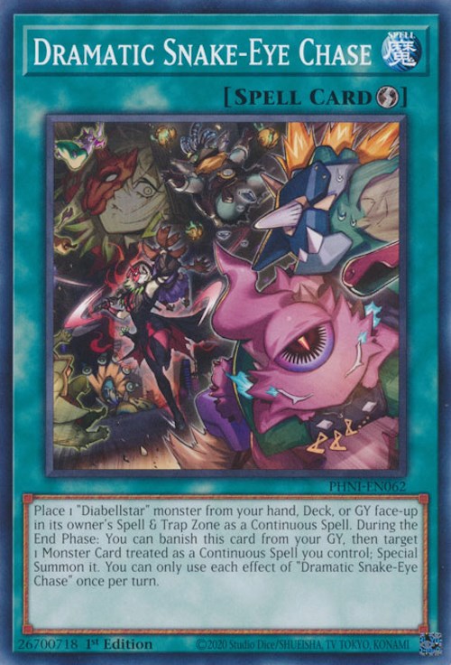 Dramatic Snake-Eye Chase [PHNI-EN062] Common - Card Brawlers | Quebec | Canada | Yu-Gi-Oh!