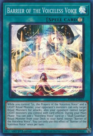 Barrier of the Voiceless Voice [PHNI-EN067] Super Rare - Yu-Gi-Oh! - Card Brawlers | Quebec | Canada |