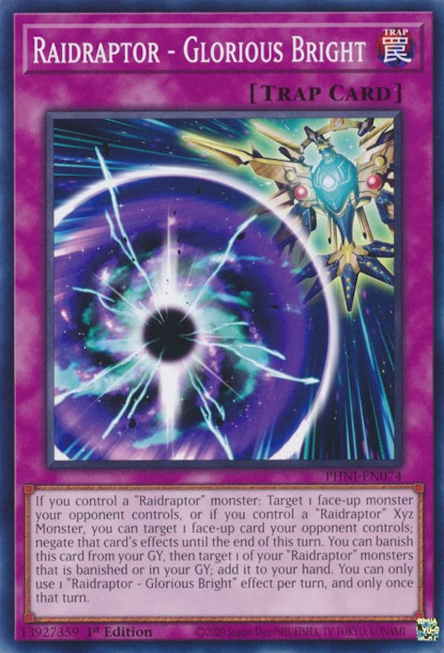 Raidraptor - Glorious Bright [PHNI-EN074] Common - Card Brawlers | Quebec | Canada | Yu-Gi-Oh!