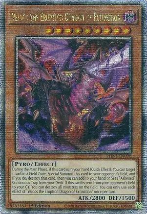 Veidos the Eruption Dragon of Extinction [PHNI-EN090] Quarter Century Secret Rare - Yu-Gi-Oh! - Card Brawlers | Quebec | Canada |