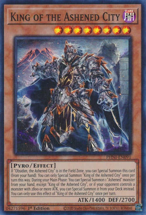 King of the Ashened City [PHNI-EN091] Super Rare - Card Brawlers | Quebec | Canada | Yu-Gi-Oh!