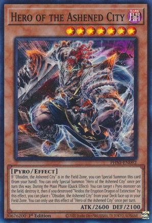 Hero of the Ashened City [PHNI-EN092] Super Rare - Yu-Gi-Oh! - Card Brawlers | Quebec | Canada |