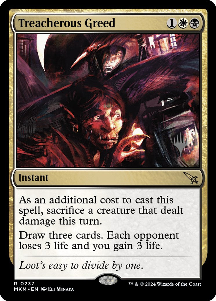 Treacherous Greed (Promo Pack) [Murders at Karlov Manor Promos] - Magic: The Gathering - Card Brawlers | Quebec | Canada |