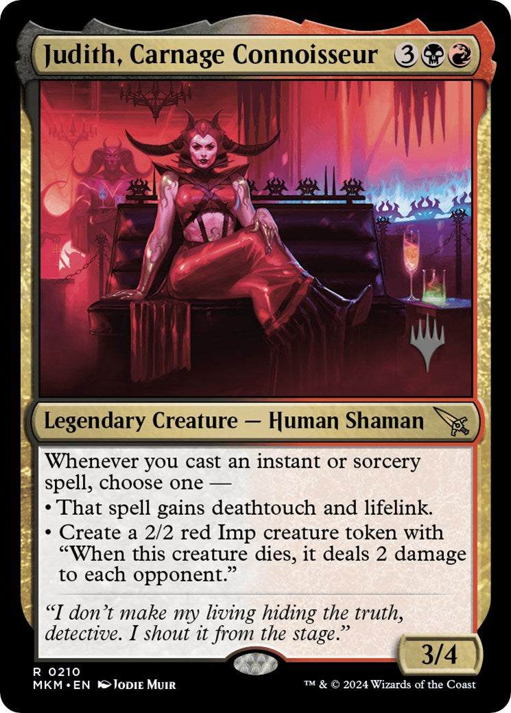 Judith, Carnage Connoisseur (Promo Pack) [Murders at Karlov Manor Promos] - Magic: The Gathering - Card Brawlers | Quebec | Canada |