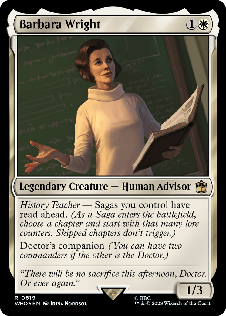 Barbara Wright (Surge Foil) [Doctor Who] - Magic: The Gathering - Card Brawlers | Quebec | Canada |